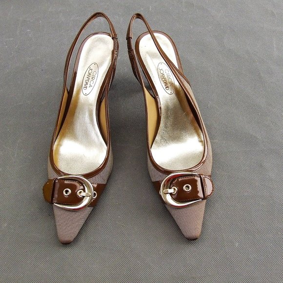 Circa Joan & David Women Open Back Shoes 8M Leather Sole - Picture 9 of 9